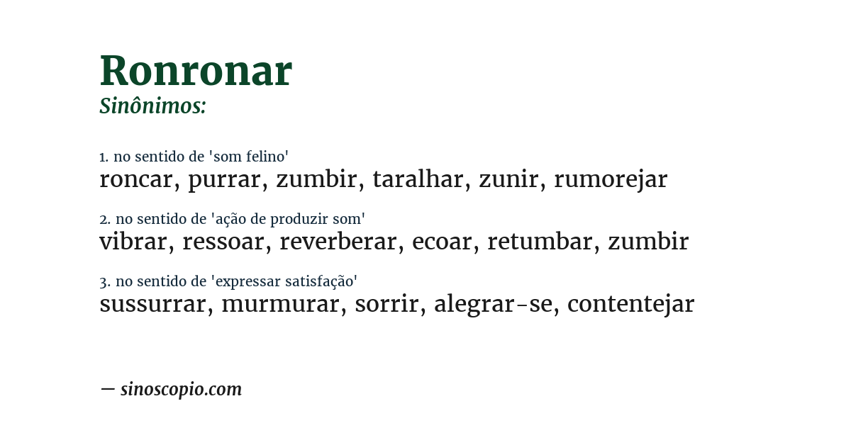 Sinônimo de ronronar