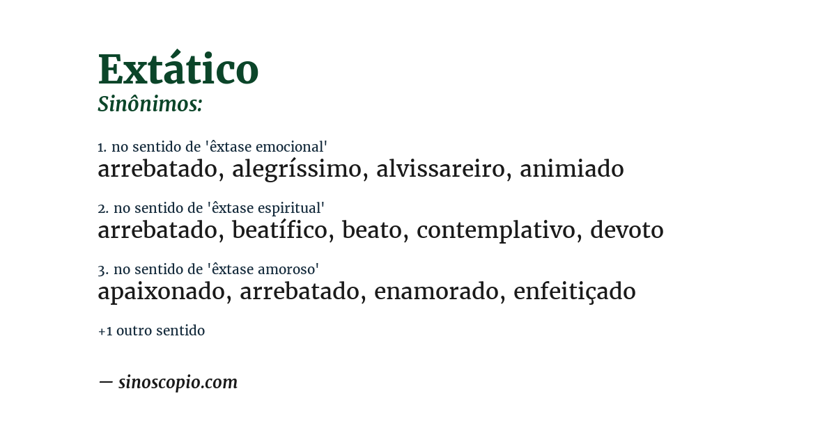 Sinônimo de extático