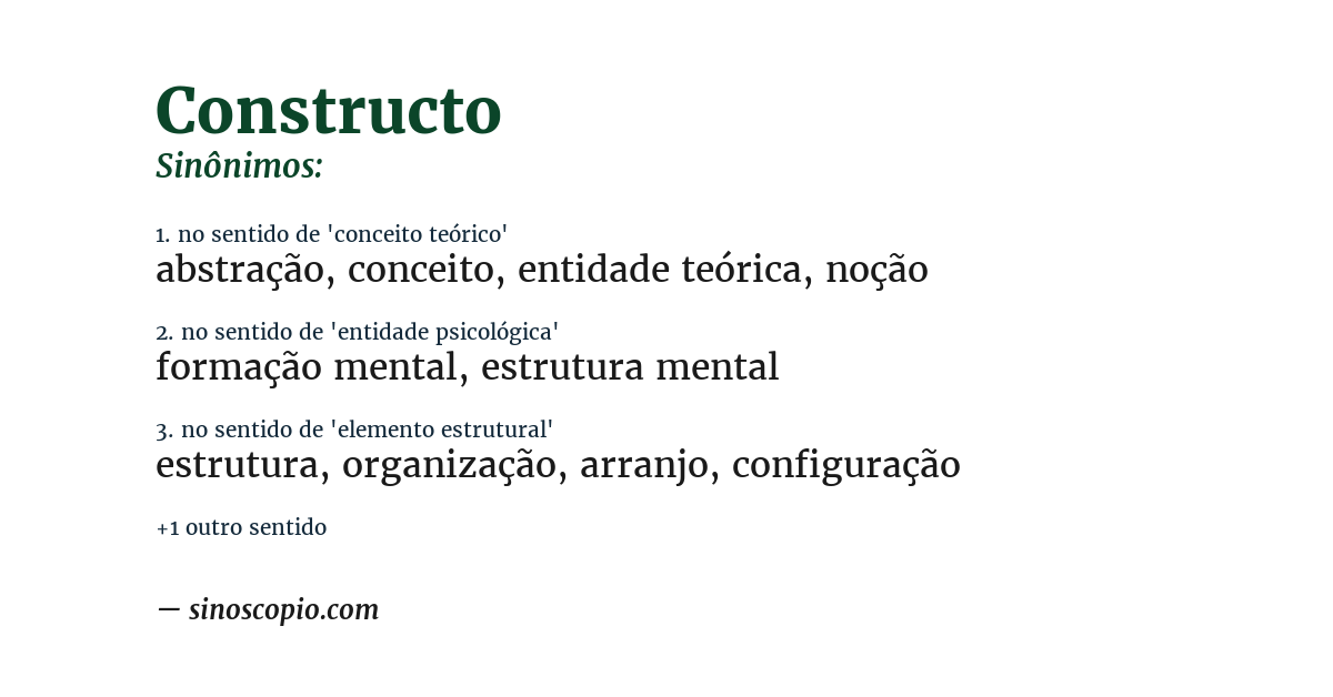 Sinônimo de constructo