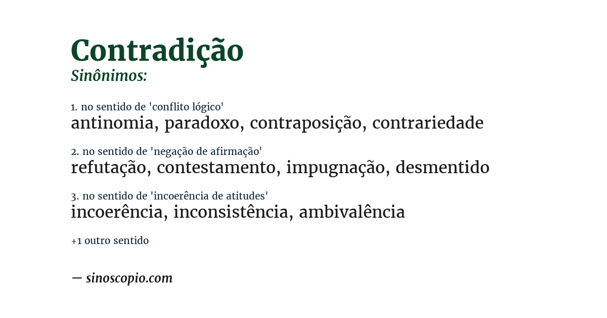 Sinônimo de contradição