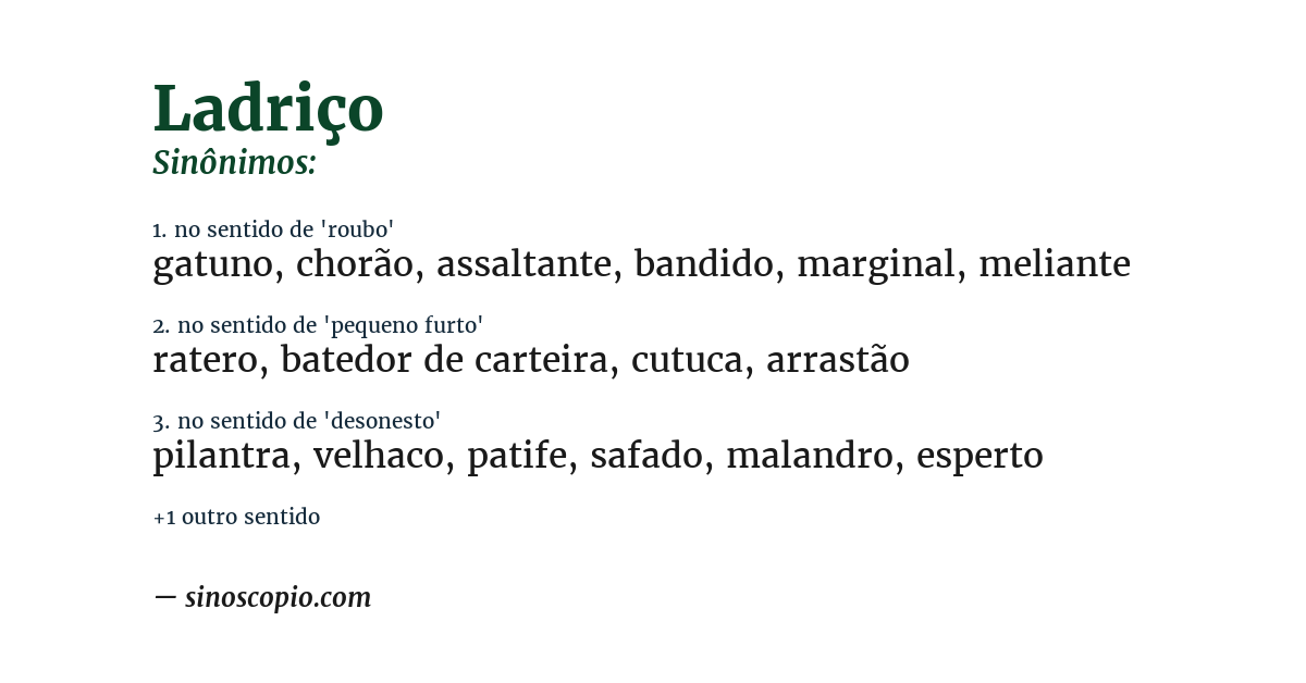 Sinônimo de ladriço