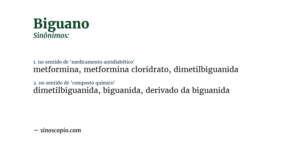 Sinônimo de biguano