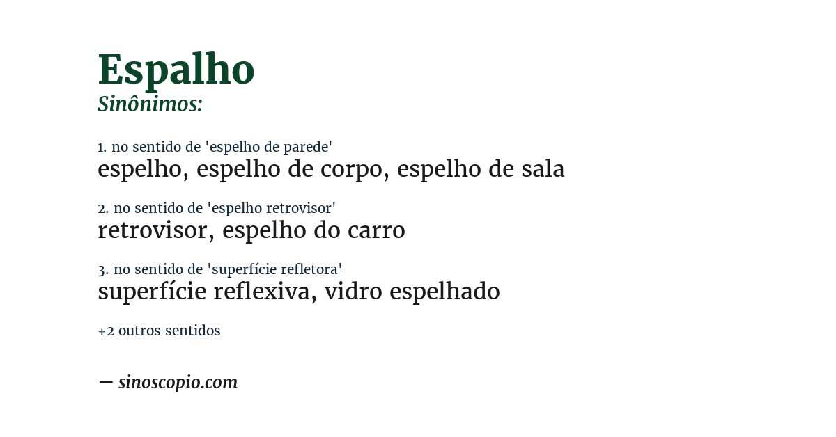 Sinônimo de espalho