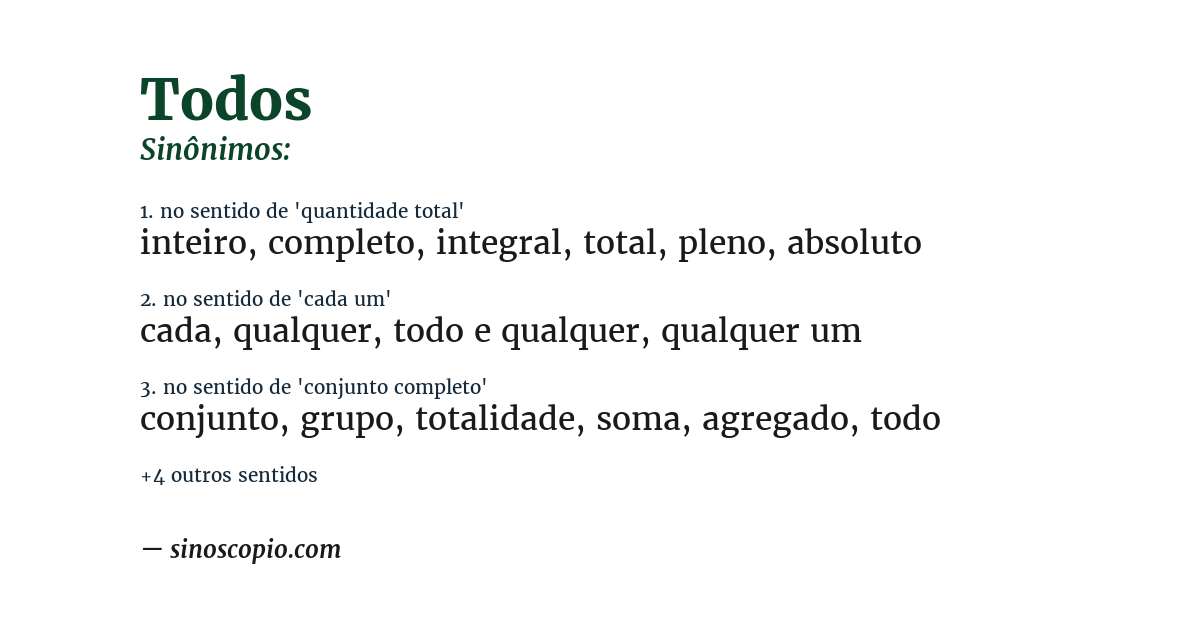 Sinônimo de todos
