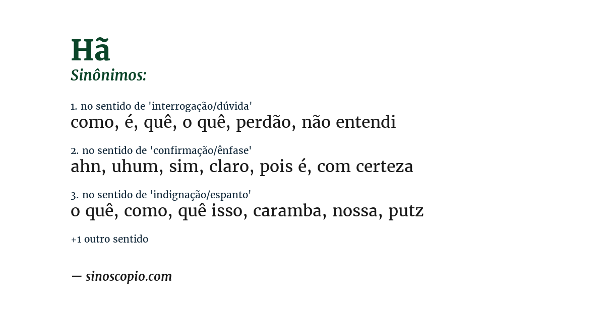 Sinônimo de hã