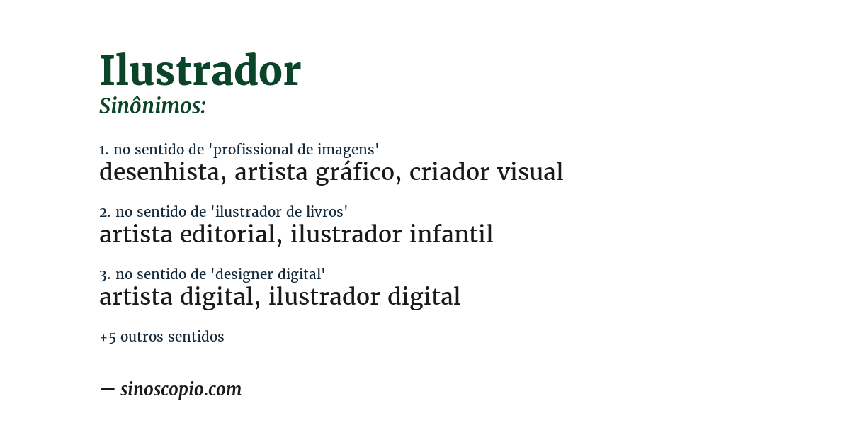 Sinônimo de ilustrador