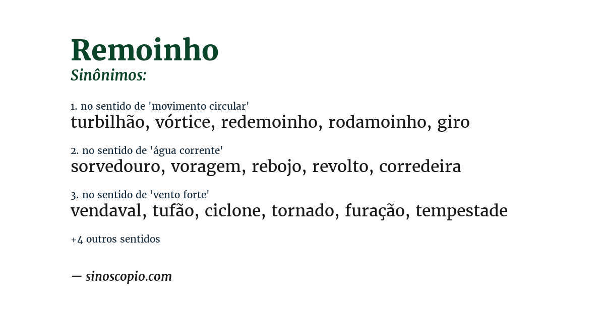 Sinônimo de remoinho