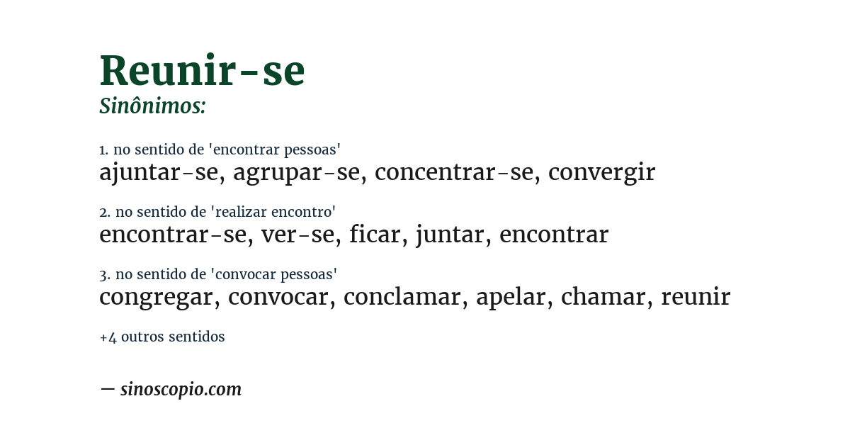 Sinônimo de reunir-se