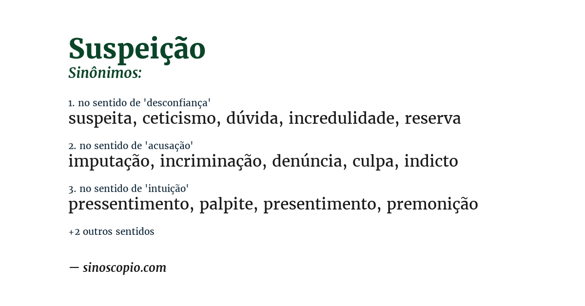 Sinônimo de suspeição