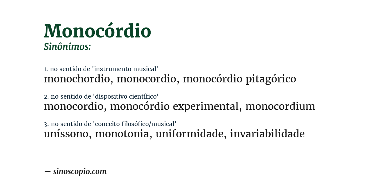 Sinônimo de monocórdio