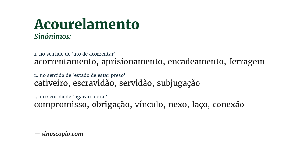 Sinônimo de acourelamento