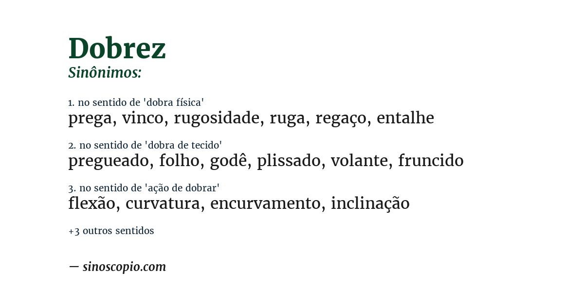 Sinônimo de dobrez
