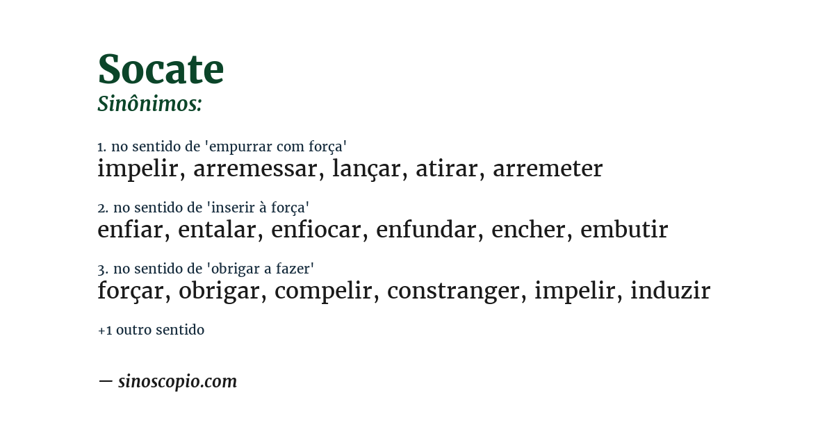Sinônimo de socate