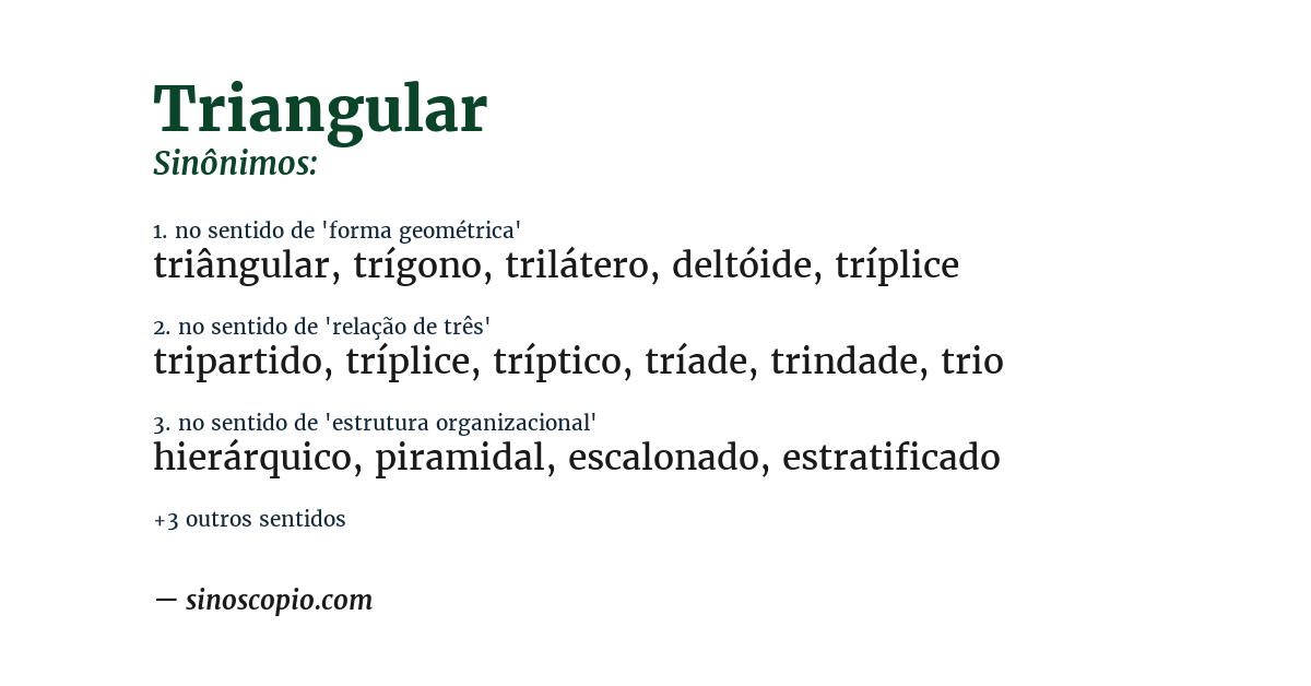 Sinônimo de triangular