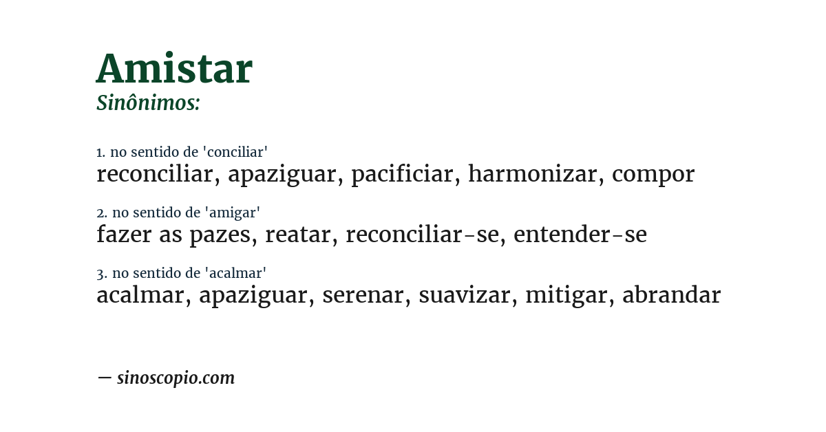 Sinônimo de amistar