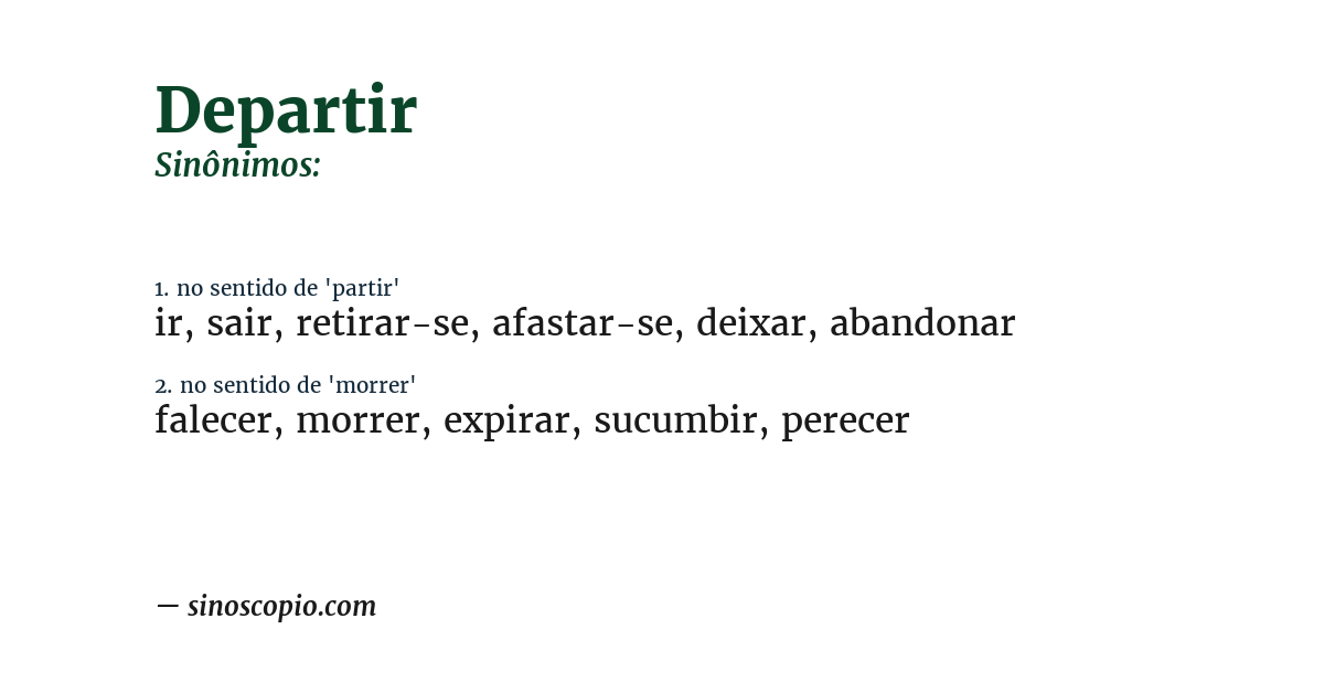 Sinônimo de departir