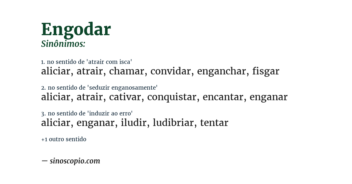 Sinônimo de engodar