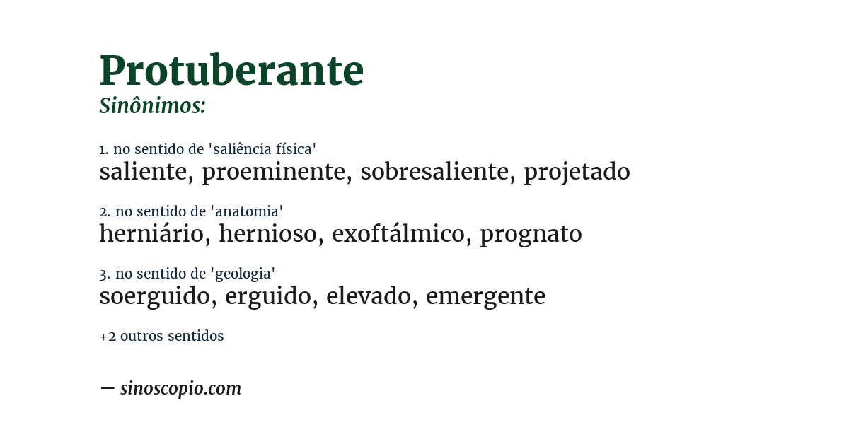Sinônimo de protuberante