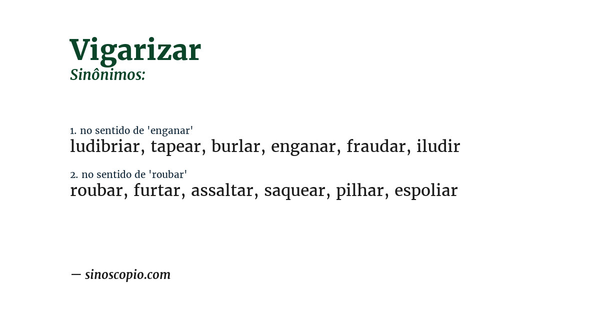 Sinônimo de vigarizar