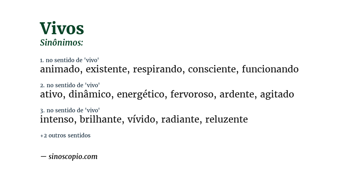 Sinônimo de vivos