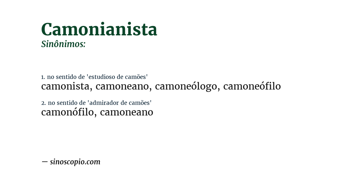 Sinônimo de camonianista
