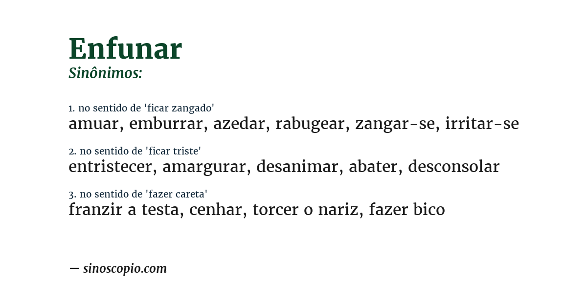 Sinônimo de enfunar