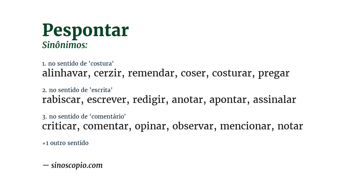 Sinônimo de pespontar