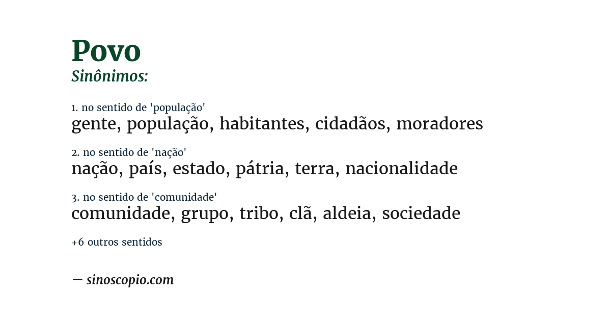 Sinônimo de povo