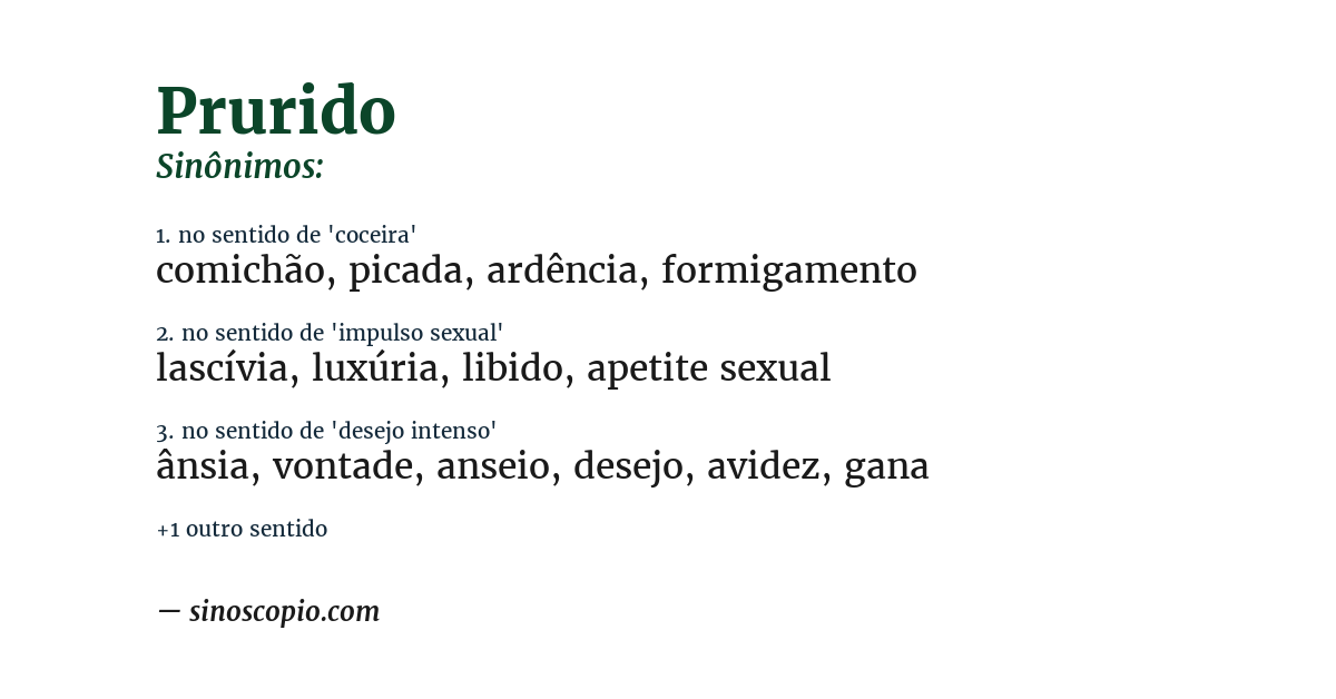 Sinônimo de prurido