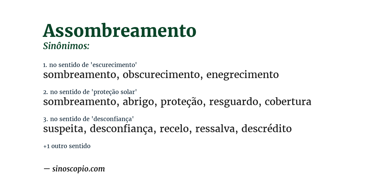 Sinônimo de assombreamento
