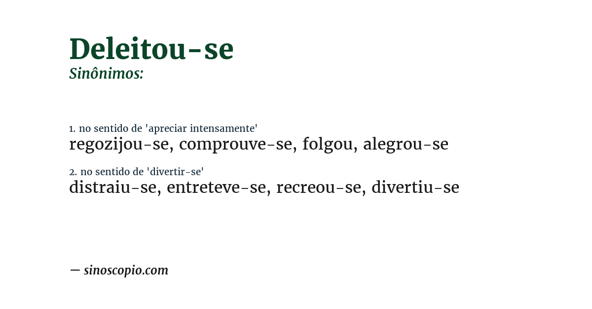 Sinônimo de deleitou-se