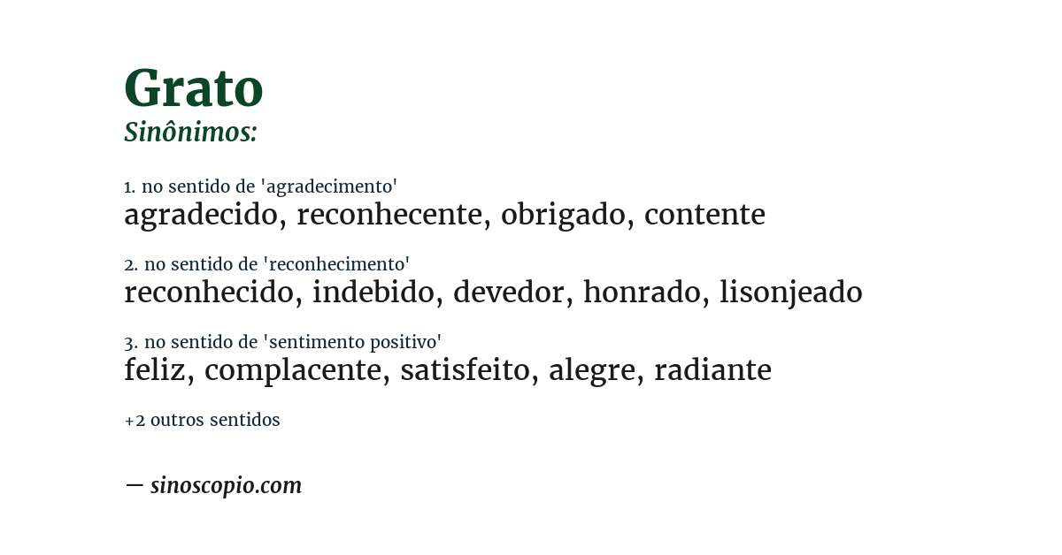 Sinônimo de grato