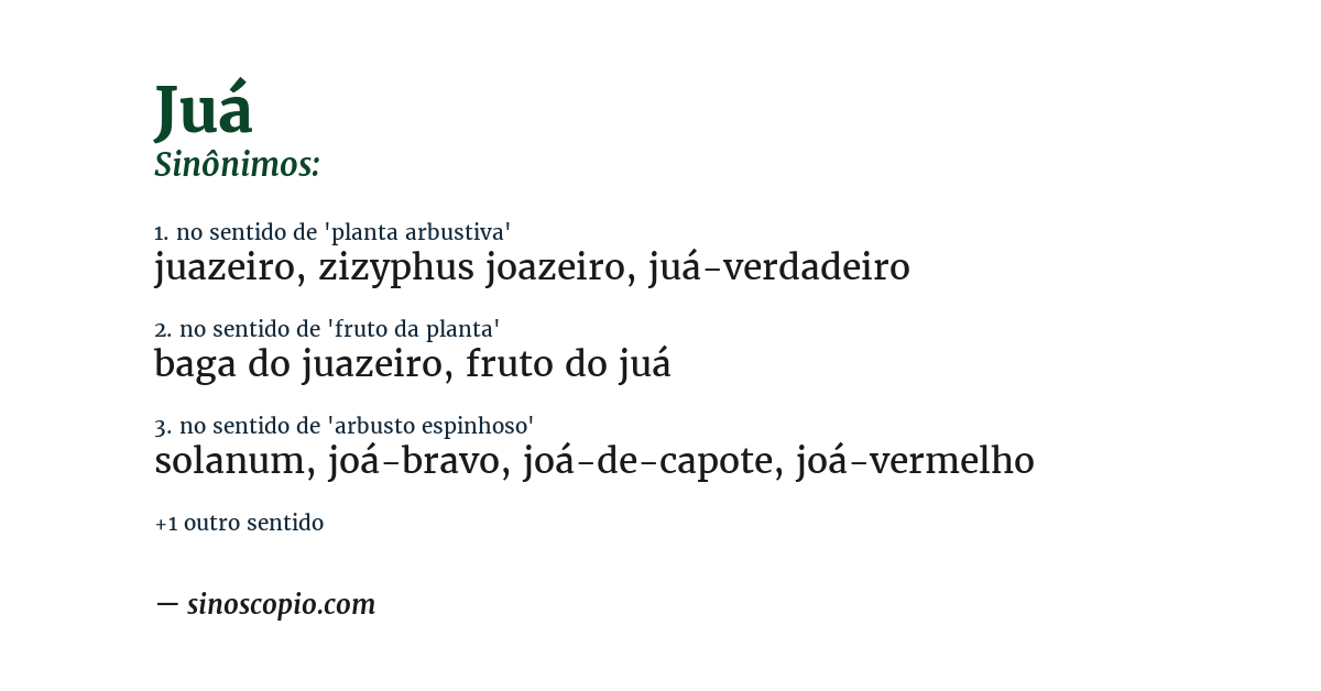 Sinônimo de juá