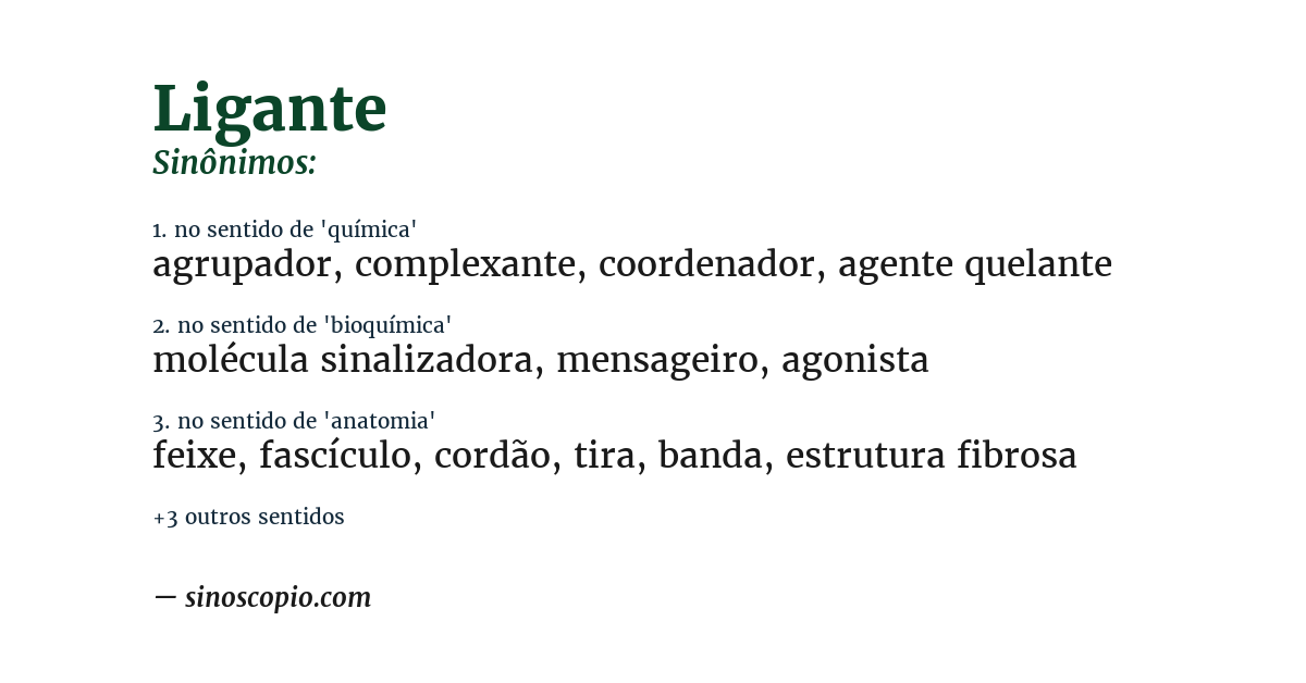 Sinônimo de ligante