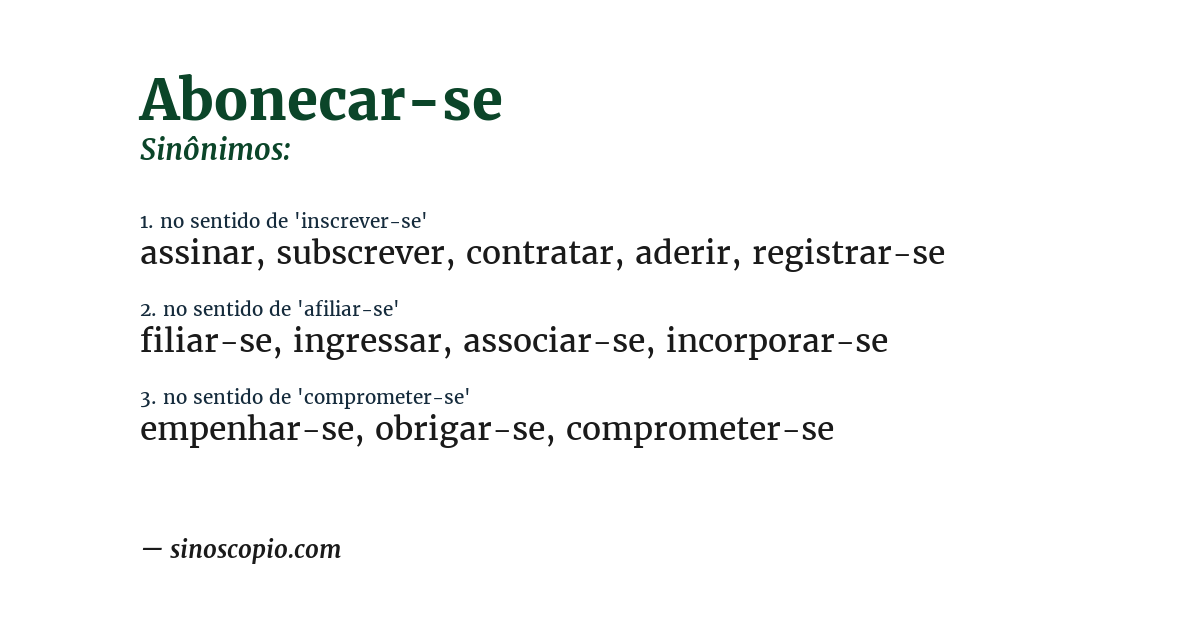 Sinônimo de abonecar-se