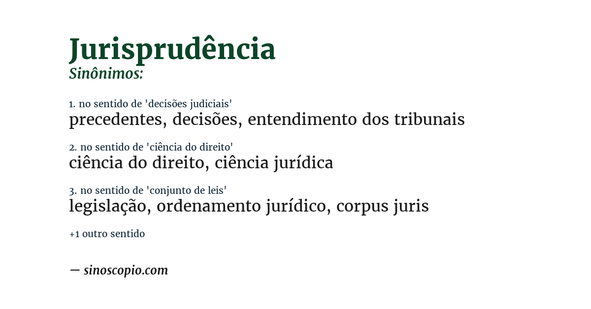 Sinônimo de jurisprudência