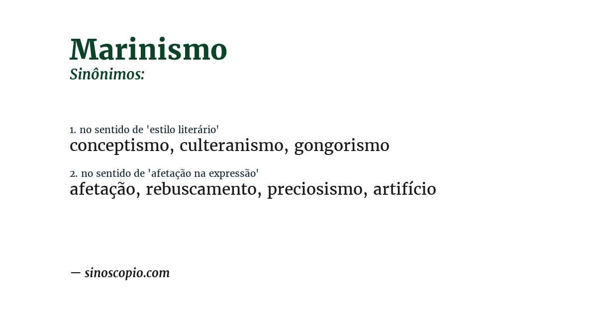 Sinônimo de marinismo