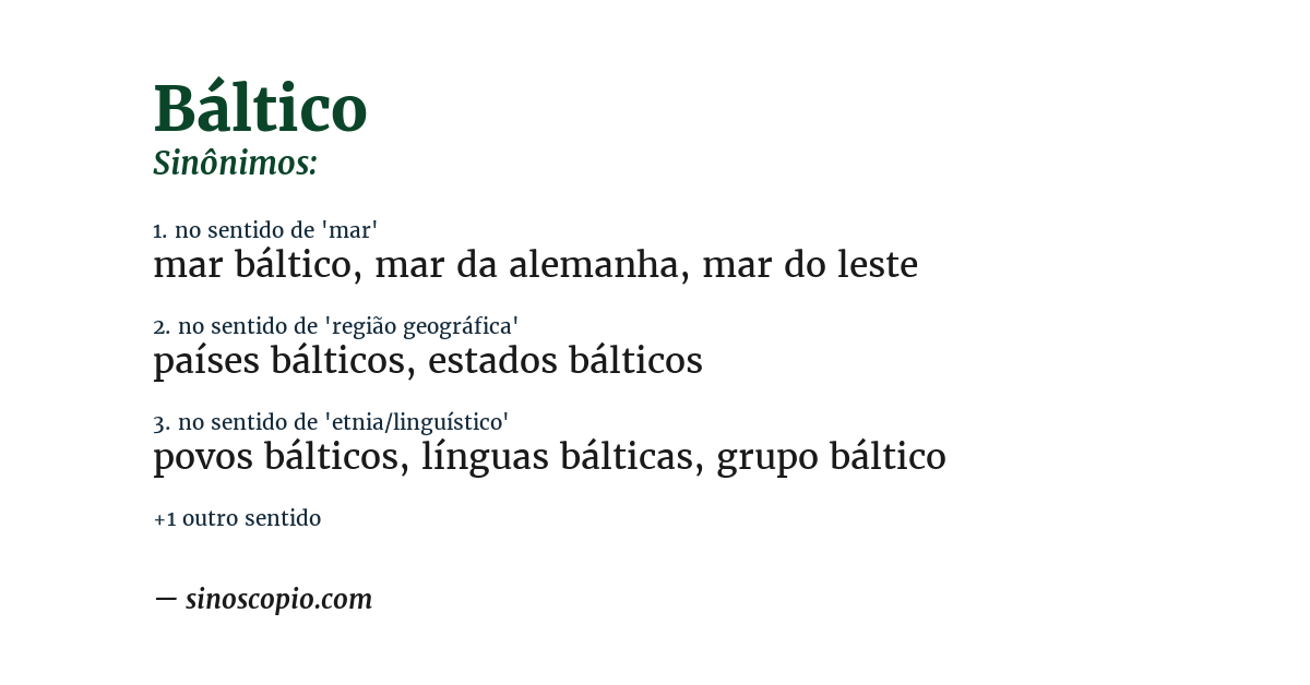Sinônimo de báltico