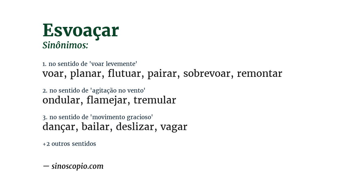 Sinônimo de esvoaçar
