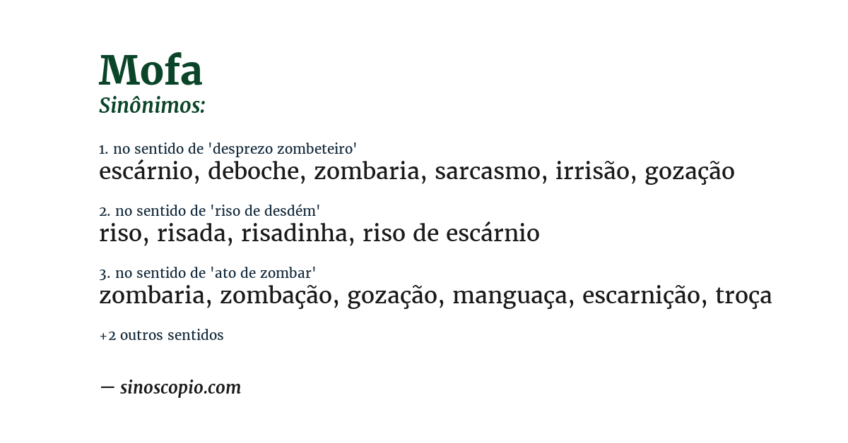 Sinônimo de mofa
