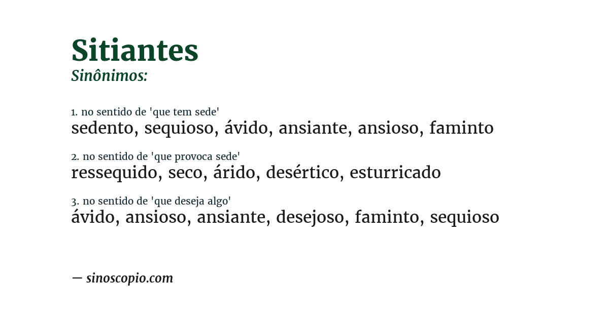 Sinônimo de sitiantes