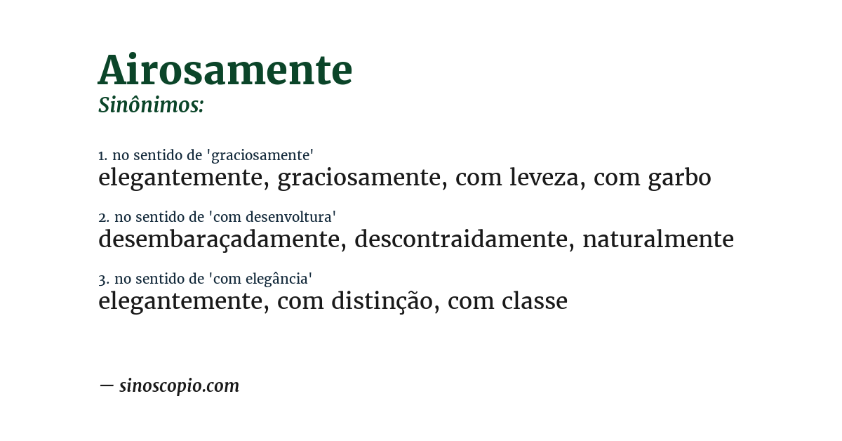 Sinônimo de airosamente