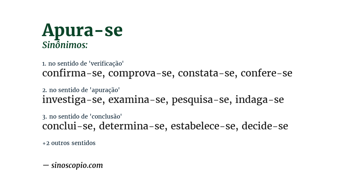 Sinônimo de apura-se