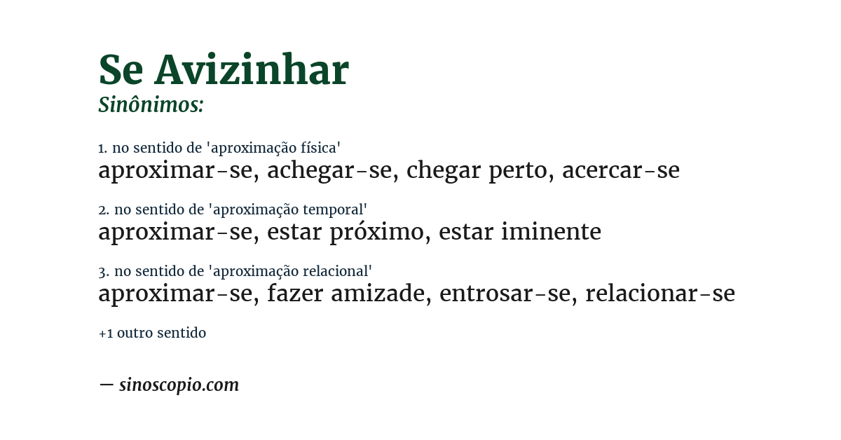 Sinônimo de se avizinhar