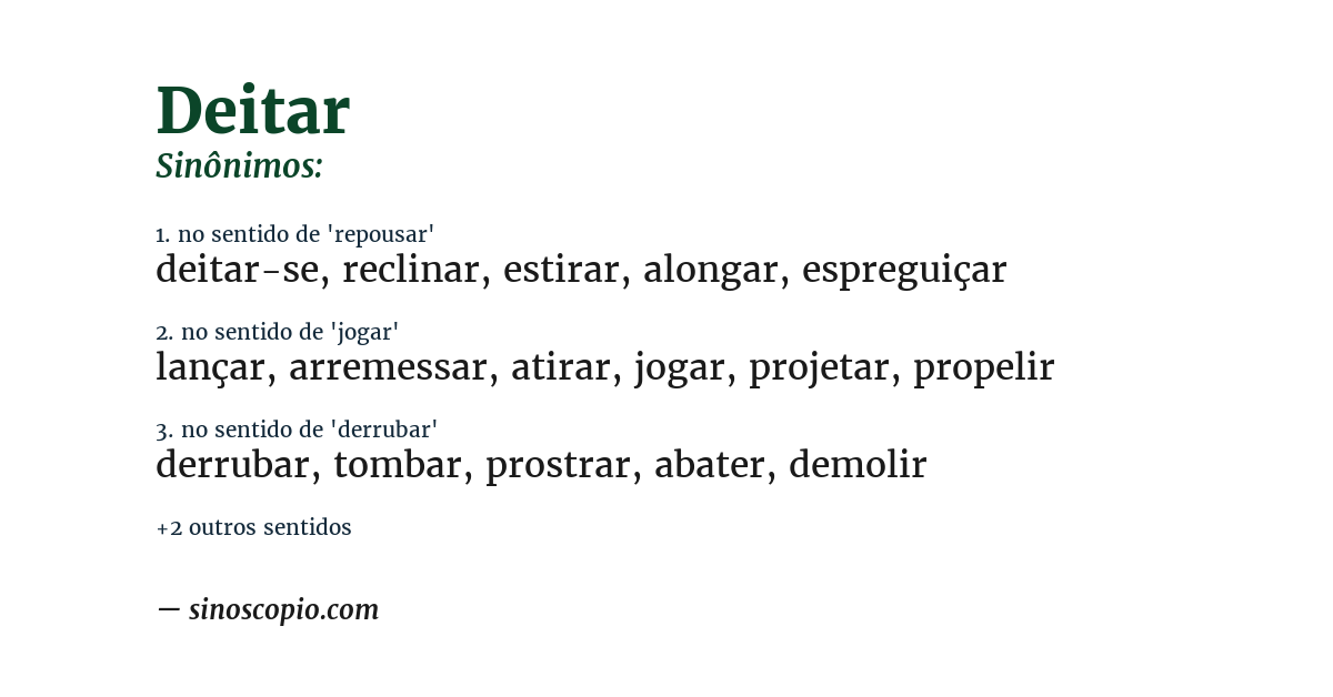 Sinônimo de deitar