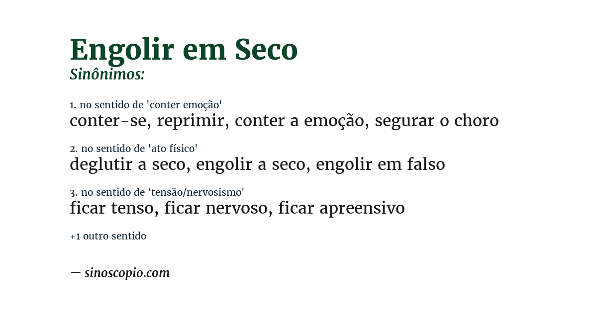 Sinônimo de engolir em seco