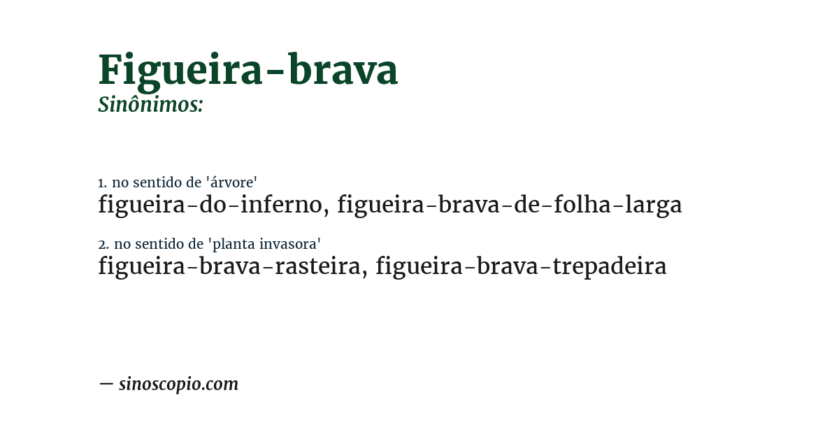 Sinônimo de figueira-brava