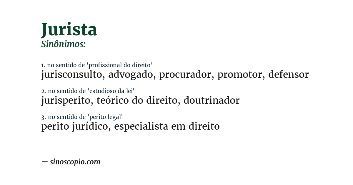 Sinônimo de jurista