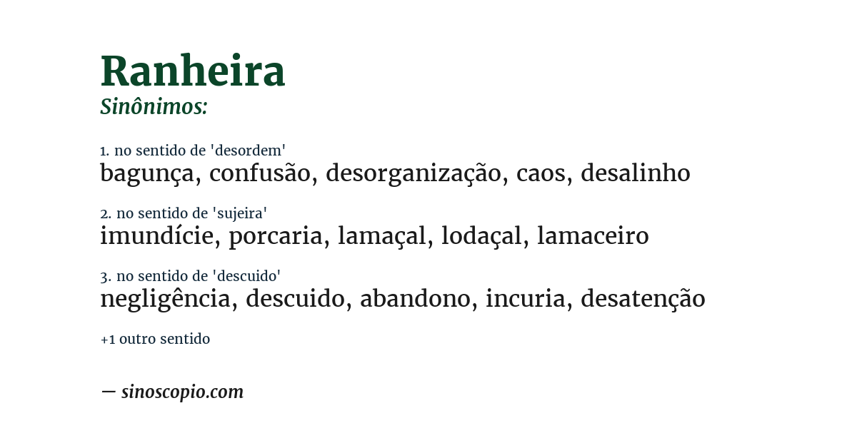 Sinônimo de ranheira