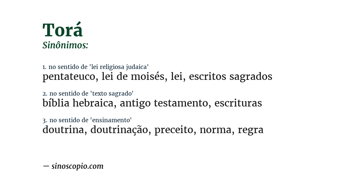 Sinônimo de torá